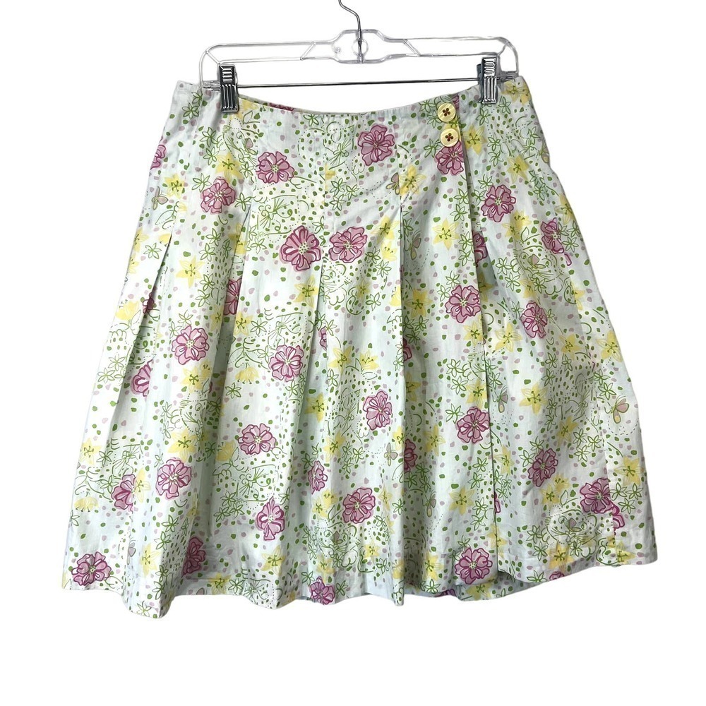 Lilly‎ Pulitzer The Meadow Wrap Skirt Floral/Cat The Good Life Print SZ 6